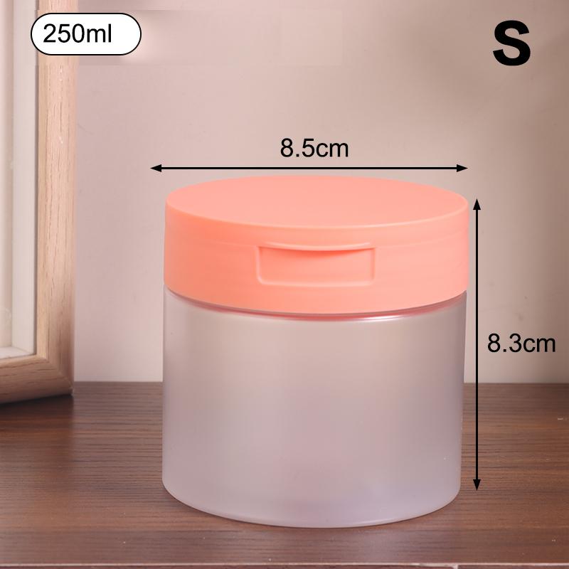 1Pcs 250/300/350Ml Makeup Remover Cotton Cream Jar Lid Body Lotion Scrub Jar Cosmetic Container Travel Portable Bottle