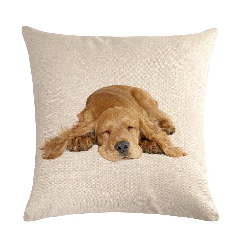 Mops Haustier Hund Muster Baumwolle Leinen Überwurf Kissen Kissenbezug Auto Haus Sofa Bett Dekorative Kissenhülle Funda Cojin