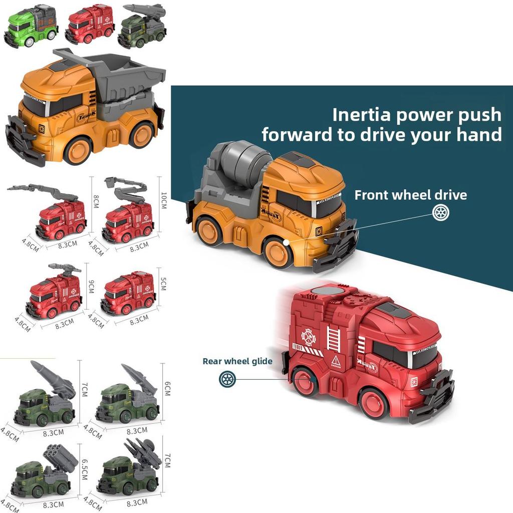 Baby Engineering Vehicle With Inertia Drive And Plastic Material For Early Learning