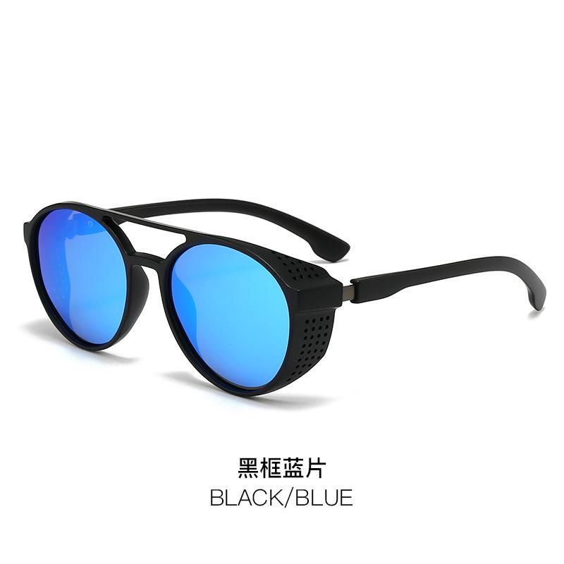 Punk Style Polarized Sunglasses Double Beam Round Hollow Retro Sunglasses Amazon Hot-Selling Glasses