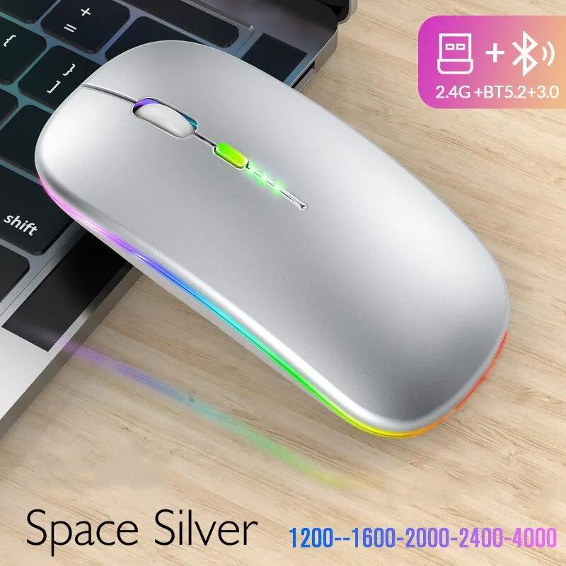 Bluetooth Mouse for MacBook Air Pro Retina 11 12 13 15 16 mac book Laptop Wireless Mouse Rechargeable Mute Gaming Mouse