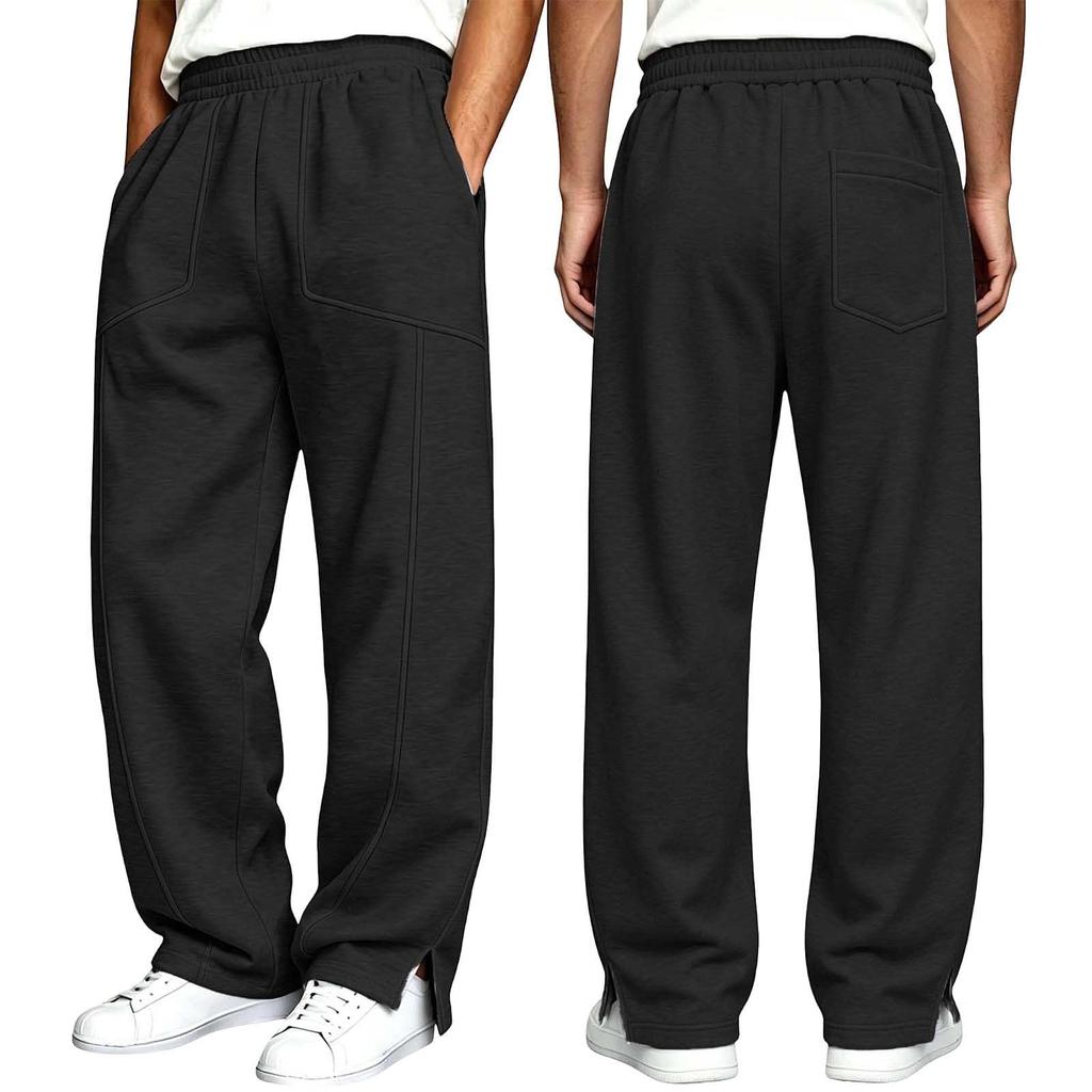 Herren Freizeithose Farbe Jogginghose Gerades Bein mit Elastischem Bund