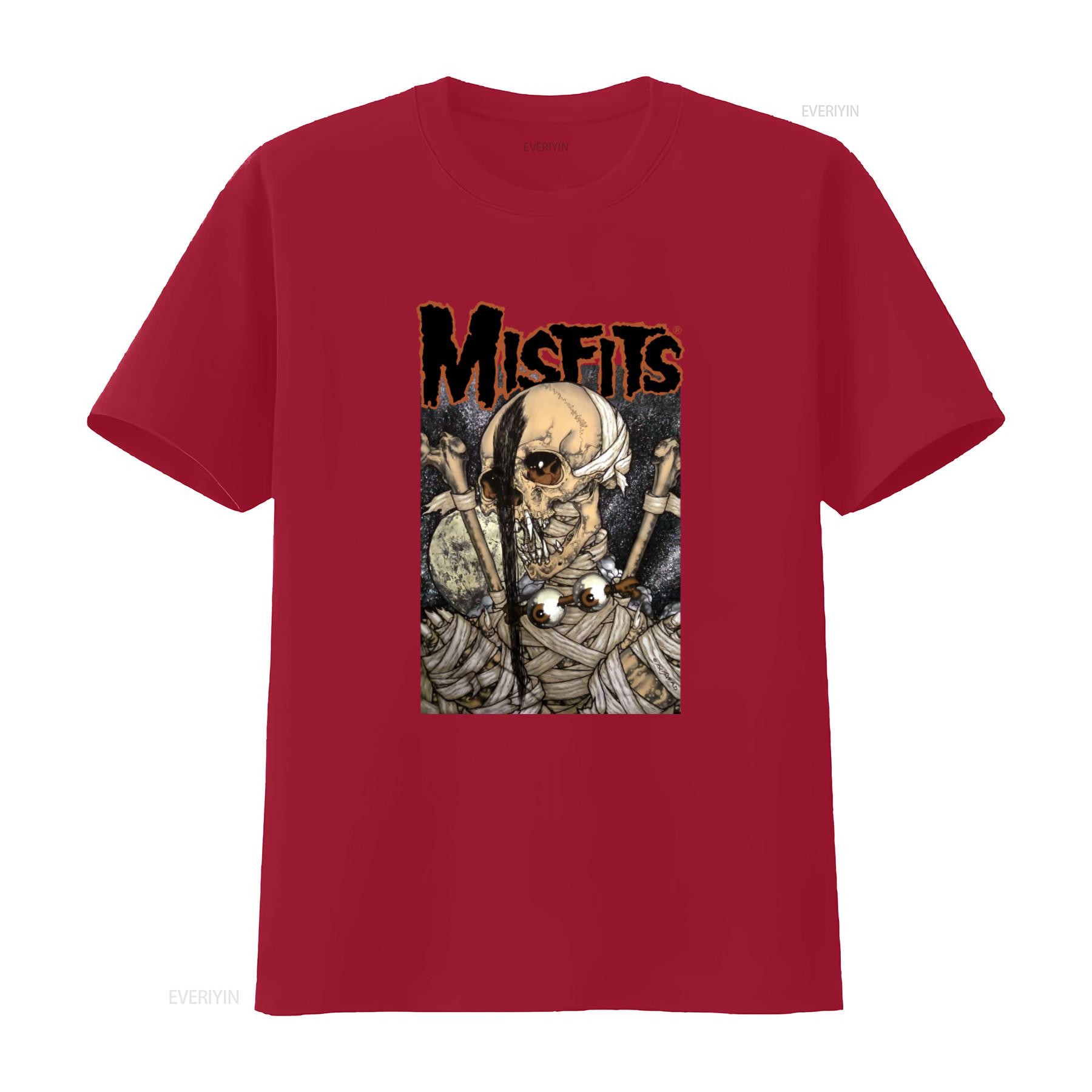 Misfits Pushead Vampire Skull T Shirt New Official Rock Band Merch vintage Washed Stylish homme Unisex Comfortable graphic S