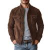 Men's European & American Style Faux Suede Velvet Casual Jacket