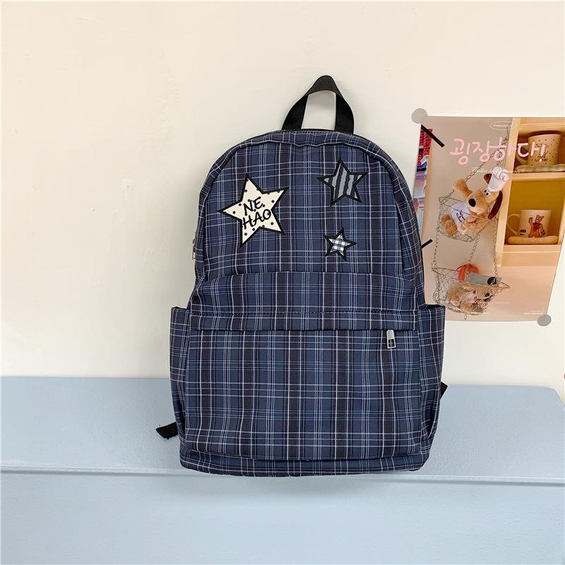 Schoolbag New Retro Trend Backpack Fresh Junior High School Student Campus Schoolbag Women's Light Commuter Backpack