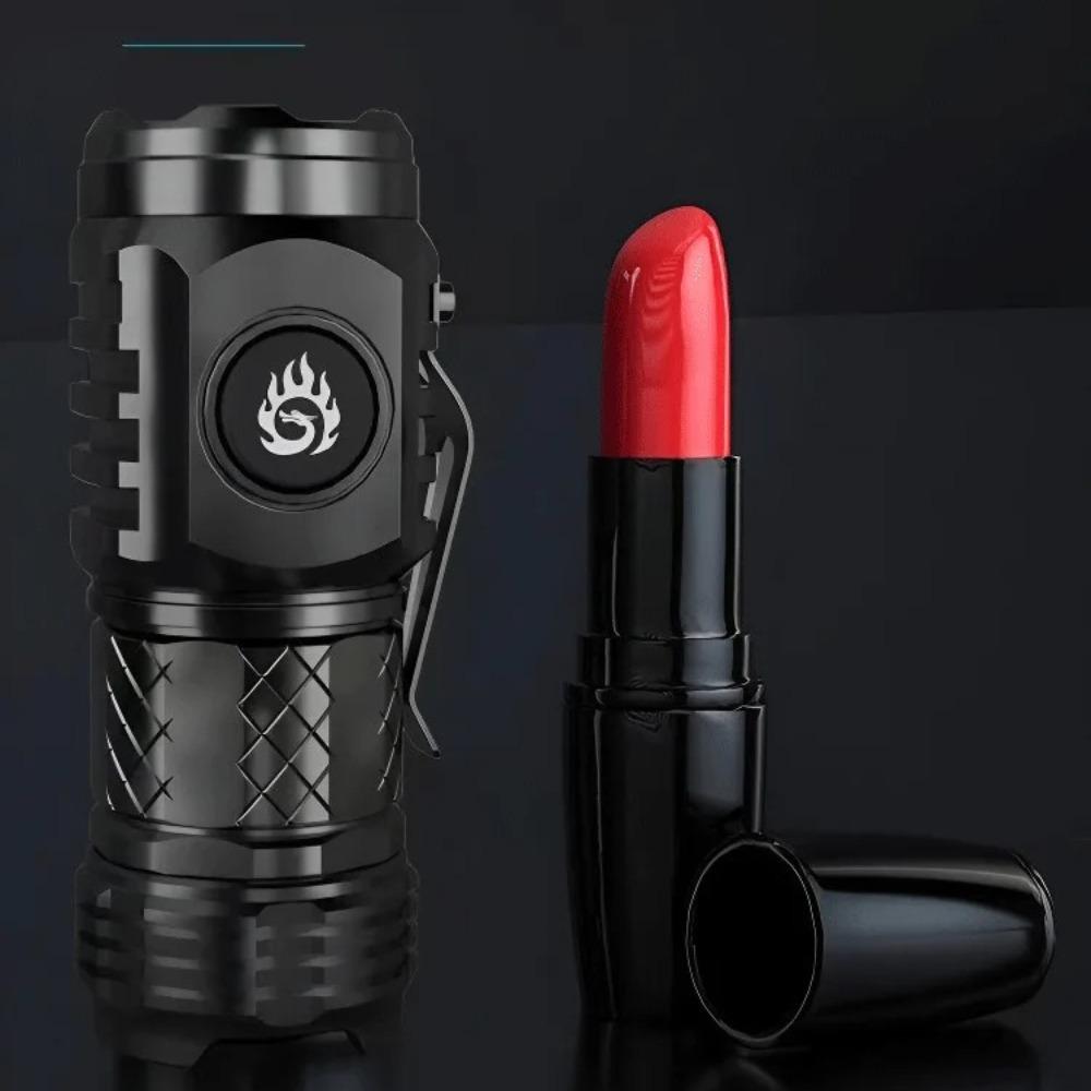 Portable Mini LED Flashlight Powerful 3*Wick Small Pocket Torch Rechargeable Strong Light Lantern Super Bright Cap Clip Lamp