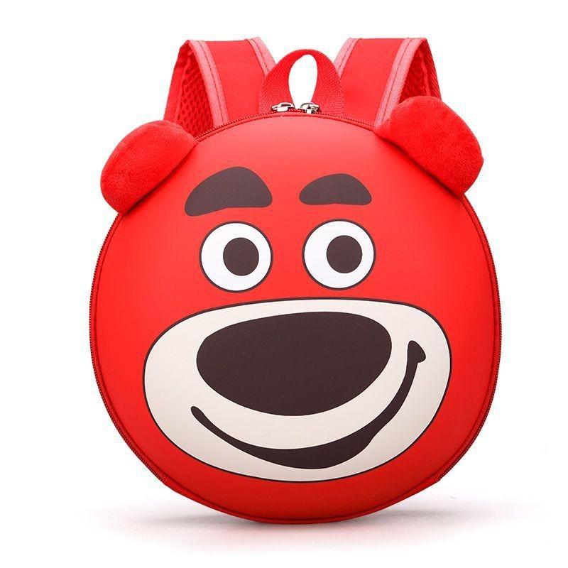 Lotsohuggin Bear Cartoon Backpack Kid Schoolbag Oxford Waterproof Breathable