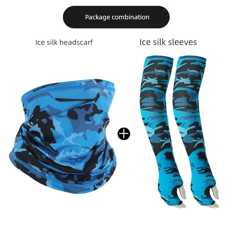 Outdoor Sun Protection Mask, Ice Silk Scarf, Men's Neck Gaiter, Women's Neck Scarf, Summer Thin Style, Cycling Bicycle Neck Protector