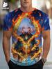 Men's Retro 3D Graphic Print T-Shirt - Perfect for Daily Wear and Vacation