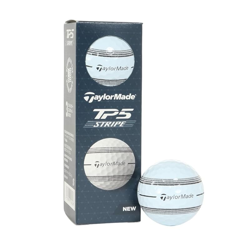 

TAYLORMADE golf ball TP5 stripe SV Sleeve (3 pieces) (White/FF/Men s)