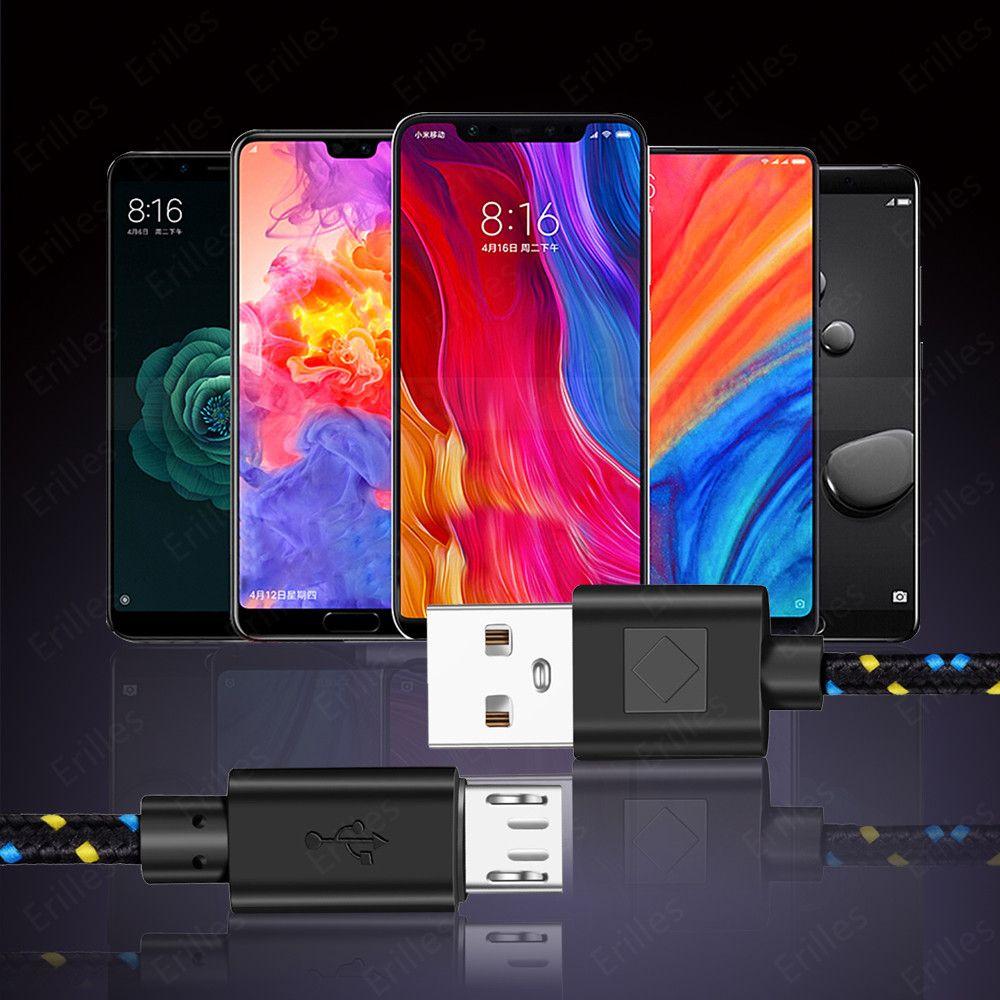 USB Cable Braided Nylon Data Cable Fast Charging Mobile Phone Charger Wire USB Micro USB Cable