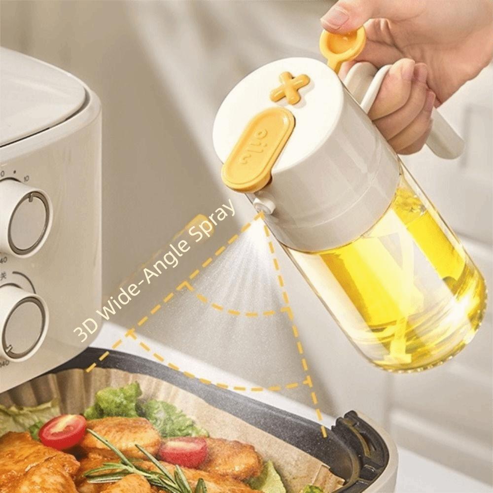 2-in-1 Oil Spray 460ml Oil Storage Bottle Practical Cooking Spray Bottle Kitchen