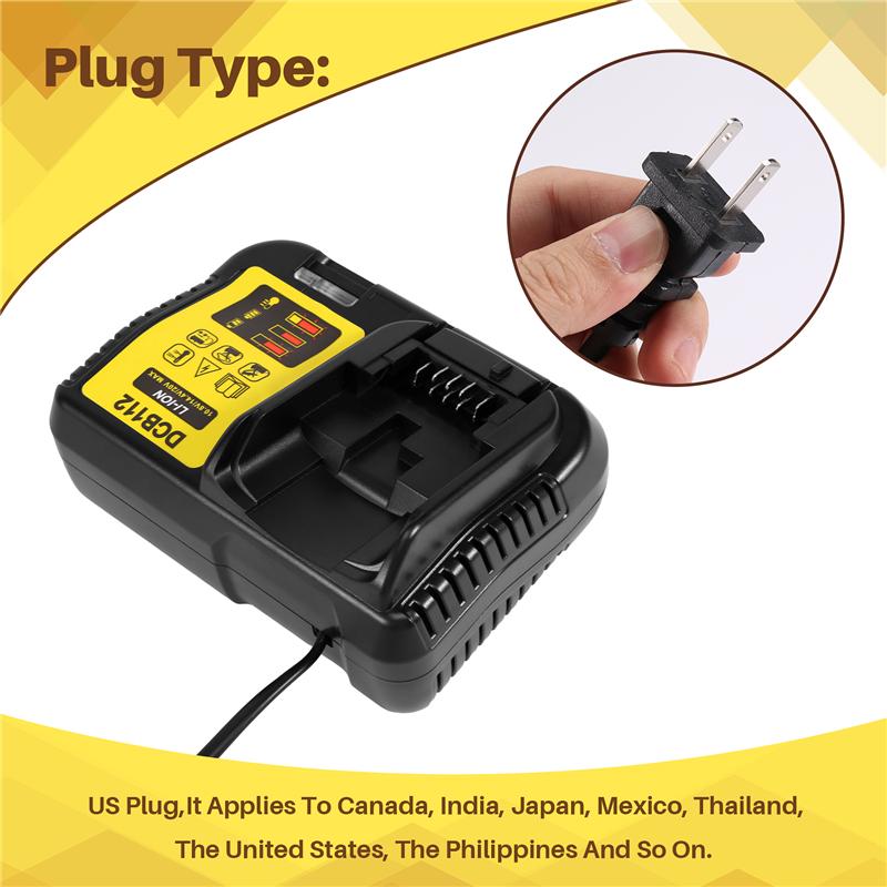 

B03B-Dcb112 Зарядний пристрій для Li-акумуляторів 10.8V 12V 14.4V 18V Dcb101 Dcb200 Dcb140 Dcb105 Dcb200 Чорний