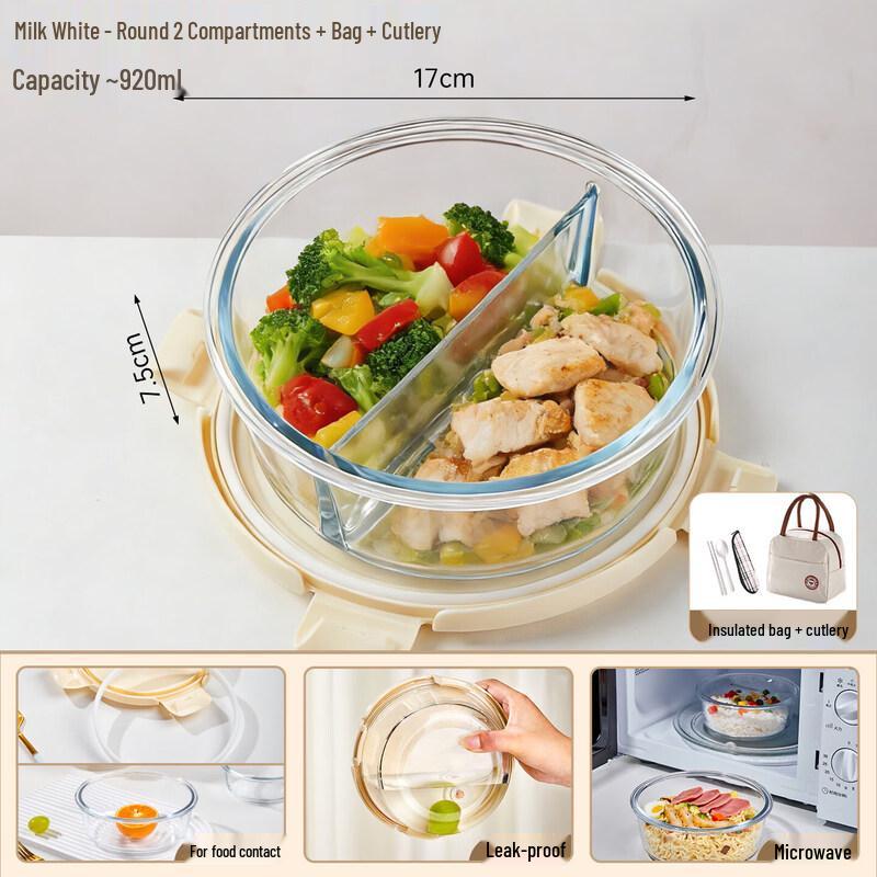 Round Glass Microwave & Freezer Safe Container