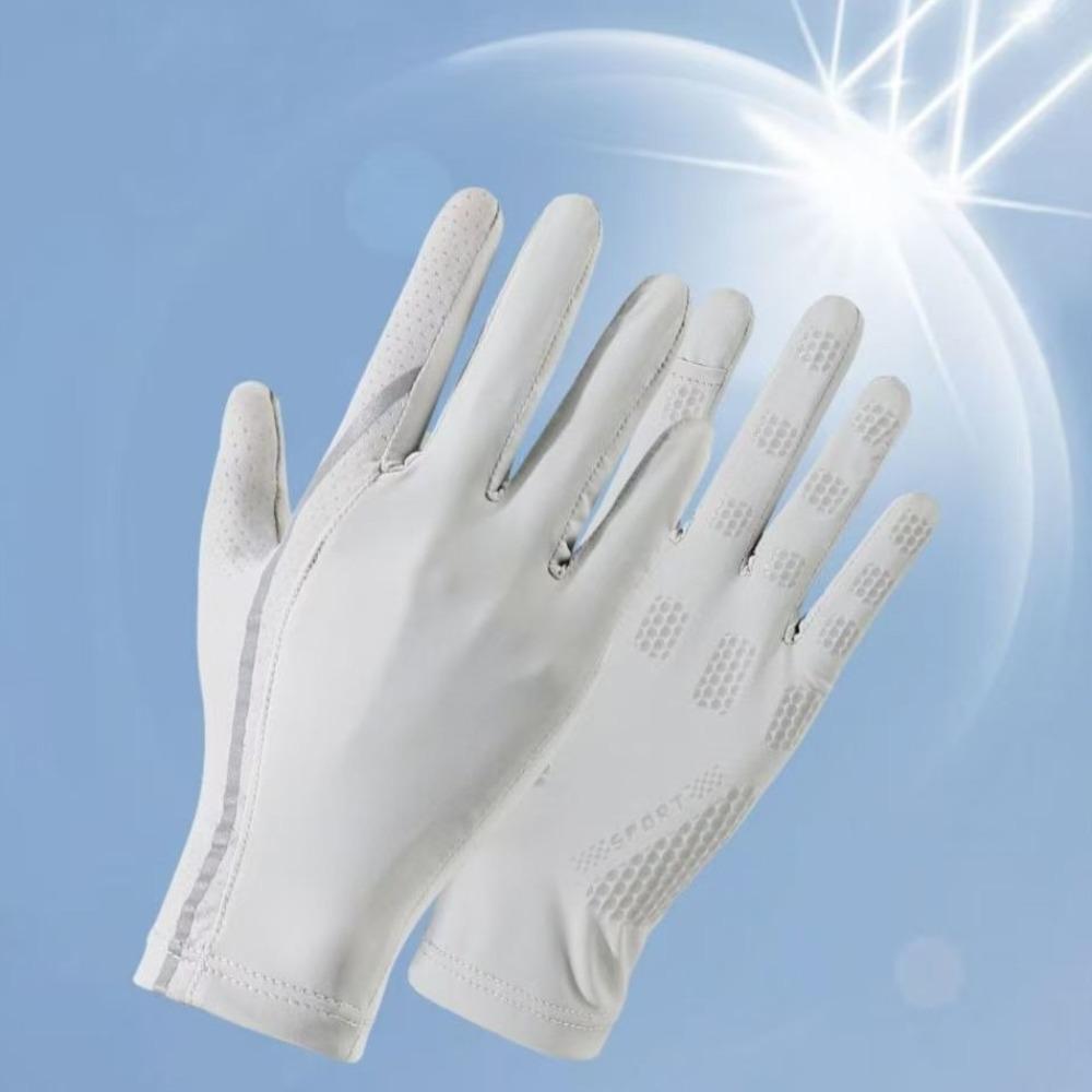 Touch Screen Ice Silk Gloves Anti-UV Driving Mittens New Riding Driving Gloves  Surf