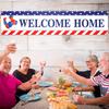 Blulu Welcome Home Banner Decoration 71 x 15.7 Inches Large Welcome Back Home Yard Sign for Outdoor Memorial Day Patriotic Labor Day Homecoming