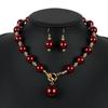 European and American Simple Diamond-encrusted Imitation Pearl Necklace Atmospheric Short Collarbone Chain Necklace