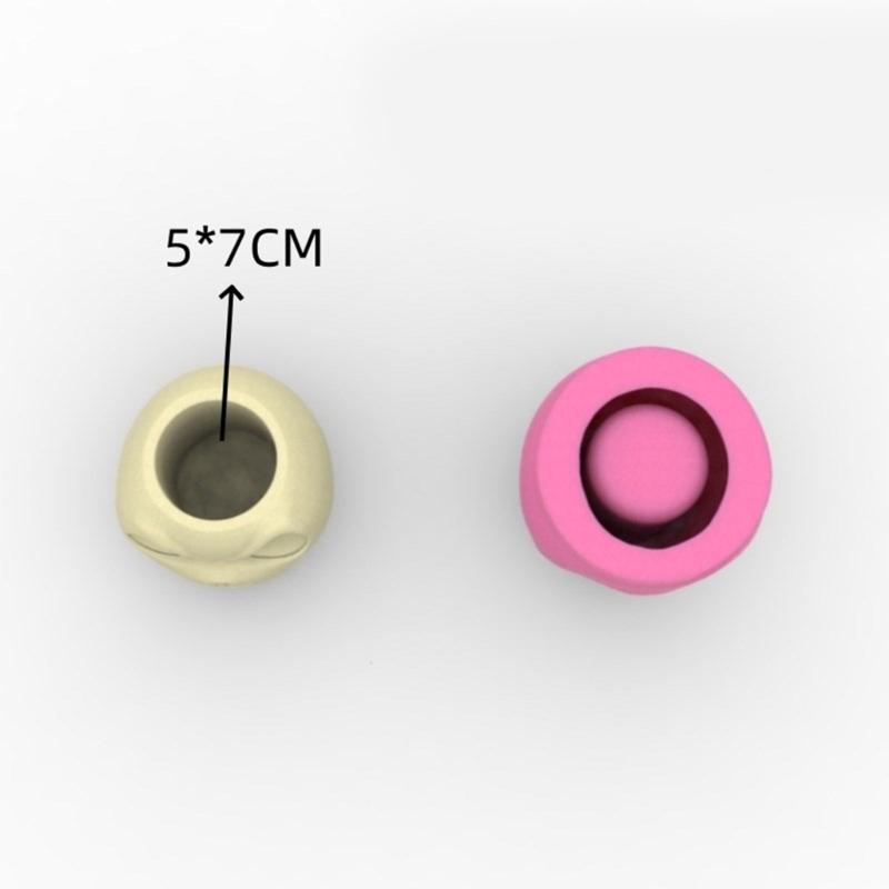 Versatile Silicone Mould for Skull Flower Pots Easy Demoulding Cement Planter Accessory for Enthusiasts Household