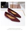 Korean Style Women's Wedge Heel Suede Pointed Toe Shoes - Comfortable & Versatile