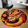 1pc Dragon Chair Carpet for Office, Round Non Slip Durable Large Size Office Carpet, Suitable for Office