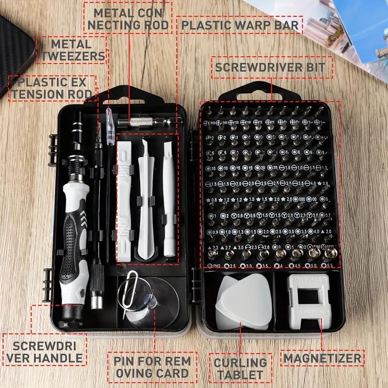Computer Repair Kit 117 In 1 Magnetic Laptop Screwdriver Kit  Precision Screwdriver Set  Small Impact Screw Driver Set with Case