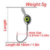 FishTrip 10Pcs Jig Heads Hooks Tongue Plate Swing Jig Heads Hooks Anti-snag Minnow Swing Swimming Action Fishing