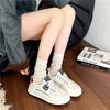 Damen Vielseitige Weiße Flache Dicke Sohle Schuhe - Frühling/Herbst 2025, Runde Zehenpartie Lässige Dad-Sneakers