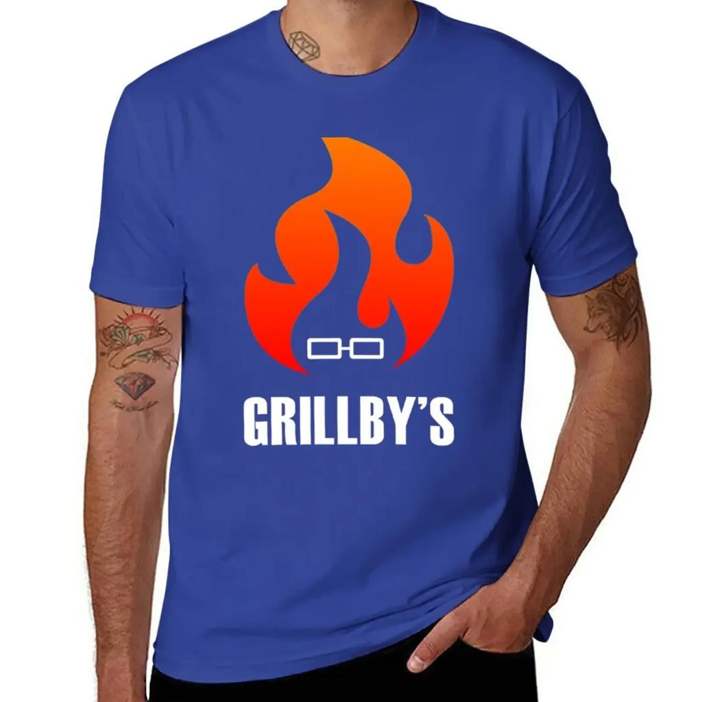 Grillbys Logo Tshirt Boys Whites Shirts Graphic Tees Unisexs Graphic Tshirts