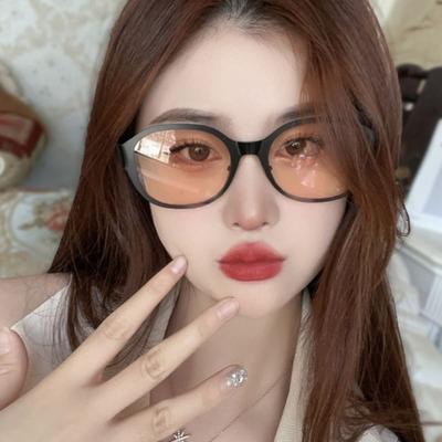 LOOKING4U NeoRetro 6202 Round Fit Sunglasses C2 Tinted Orange