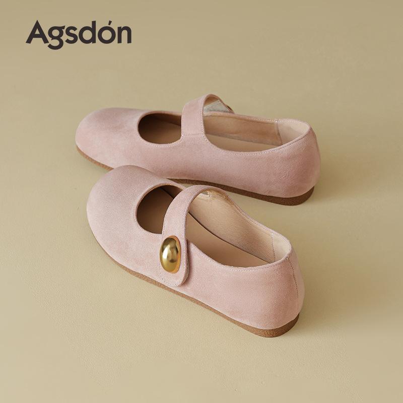 Augustus Denboken Mary Jane Shoes Women's 2025 New Summer Wear French Flat Bottom Shallow Mouth Single Shoes with Skirt