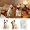 Creative French Bulldog Silicone Candle Mould For Customes Aromatherapys And Decoration