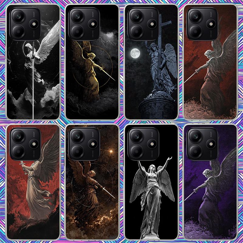 Erzengel Michael Handyhülle Für Xiaomi Redmi Note 15 14 14S 13 12S 12 Pro Plus 11S 11 10S 10 4G Cover 11E 11T 5G Druck Fundas R