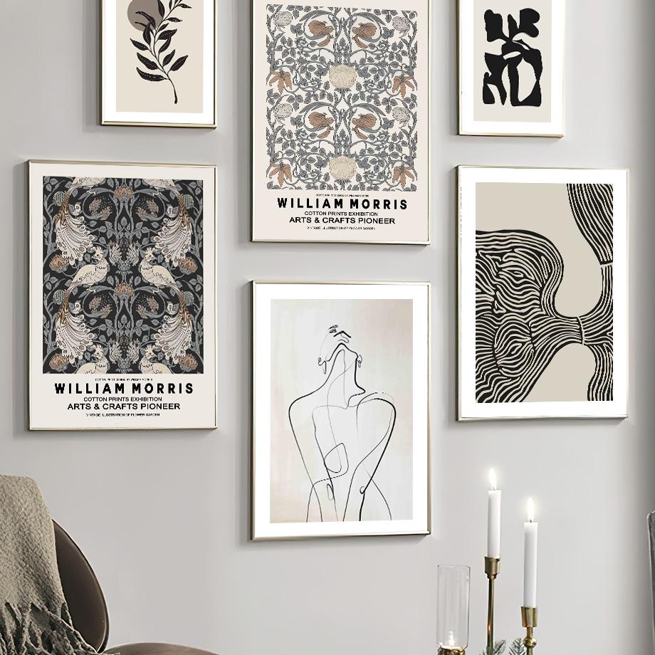 Djmwtb William Morris - Set Di 3 Stampe Artistiche Da Parete Su - Foto 9