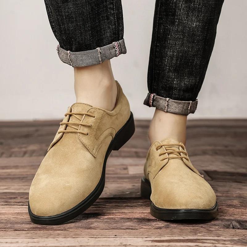 Mens Luxury Leather Dress Shoes for Men outdoor fashion Quality Men Leather Brogue Retrol Bussiness Shoes Men Trend Sneakers