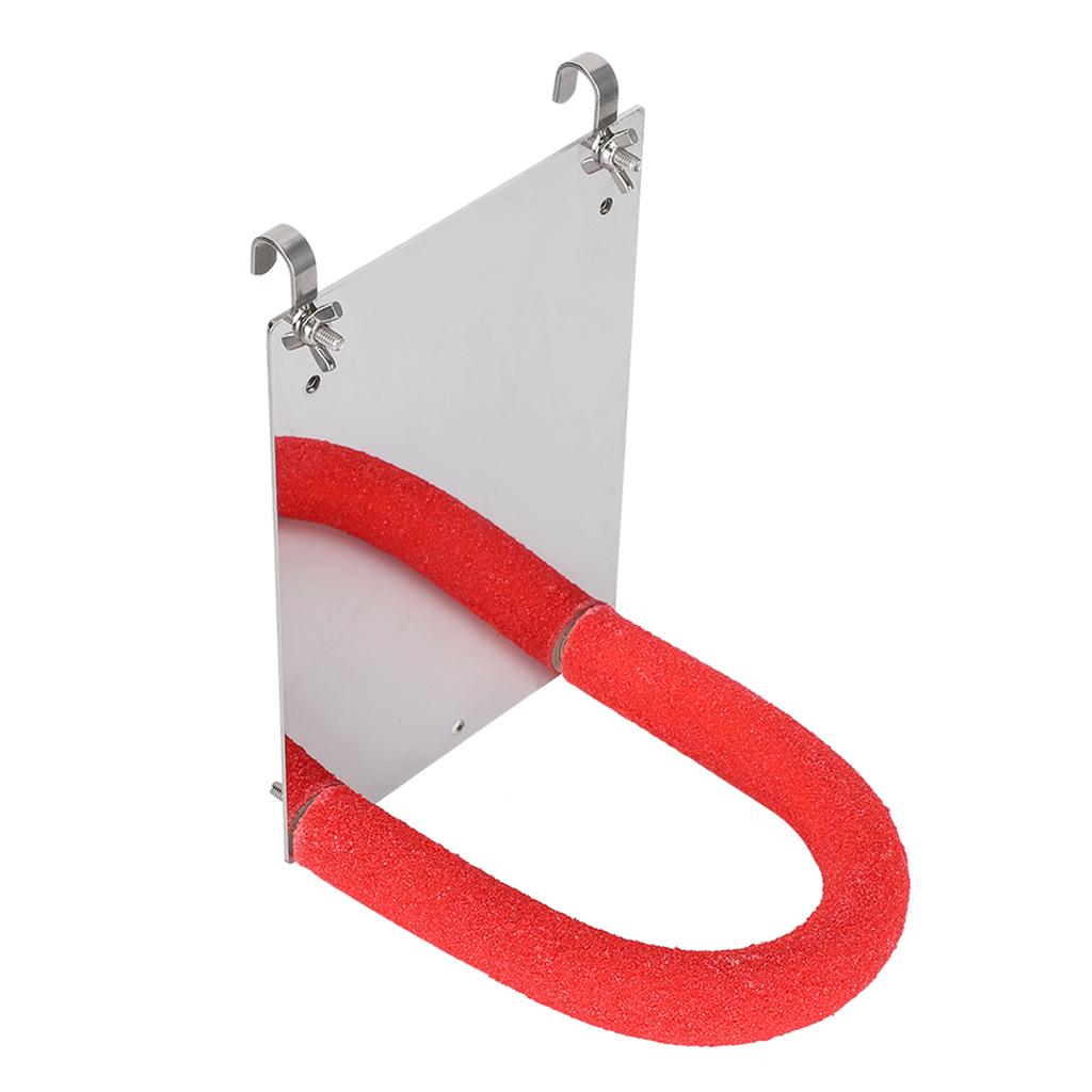 Durable Small Pet Bird Stainless Steel Parrot Mirror Frosted Stand Stick Bar Accessory