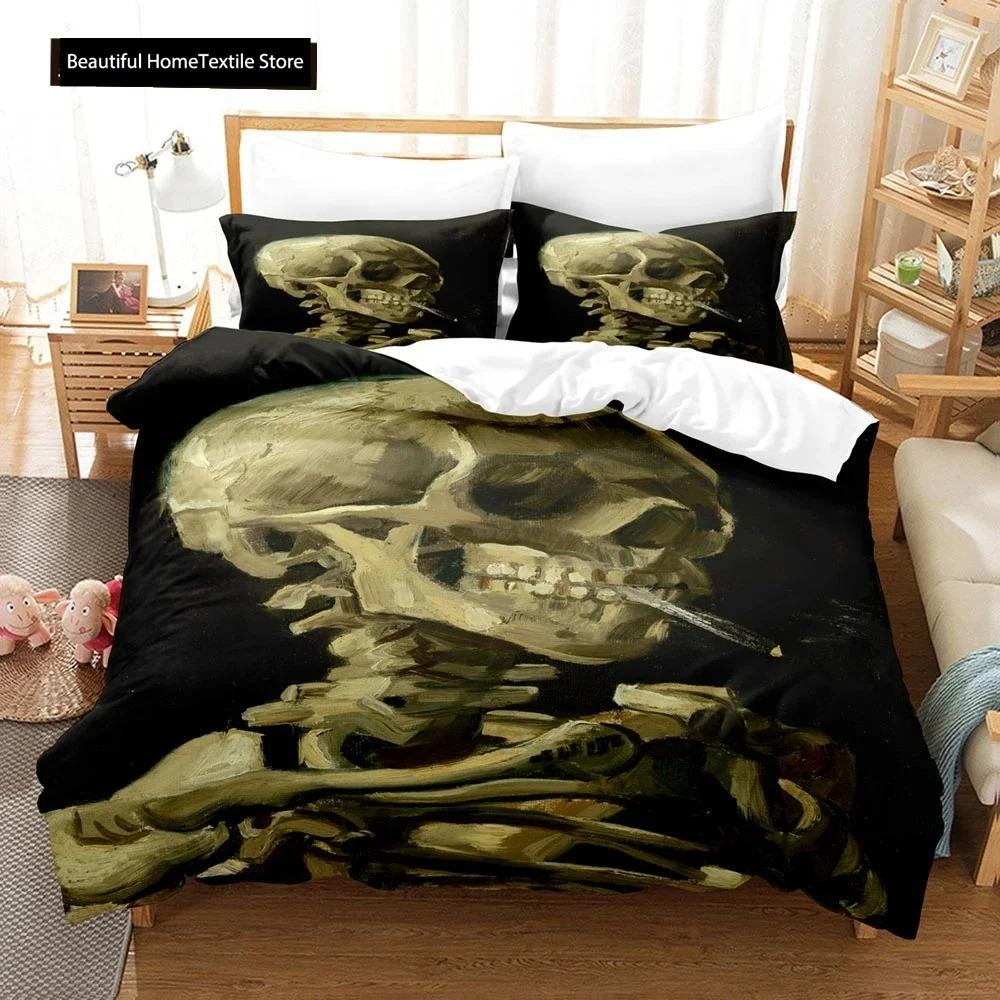 Abstrakt Van Gogh Oljemålning Påslakanset King Queen Storlek Täcke Överdrag För Barn Pojkar Flickor Tonåringar Polyester Sängkläder