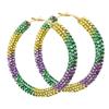 Mardi Gras Hoop Earring Feather Long Earring New Tassel Earring  Women