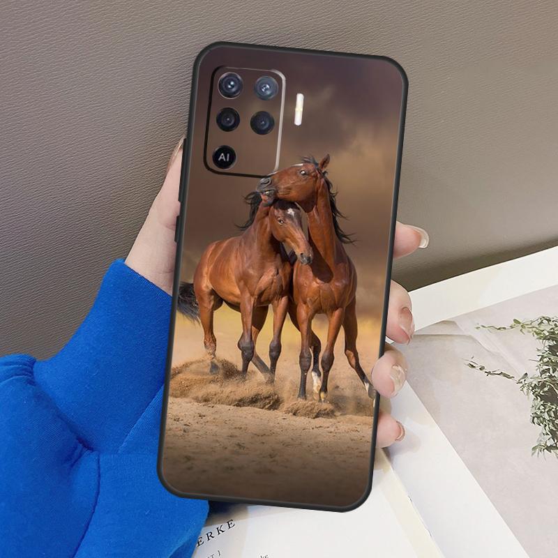 Horses Running Case For Oppo A78 A38 A18 A98 A58 A60 A80 A40 A96 A76 A16 A94 A74 A54 A15 A17 A57 A77 A5 Pro