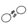 12Pcs Curtain Rings With Clips Metal Curtain Hooks Hangers Black Drapery Clips With Rings Curtain Accessories