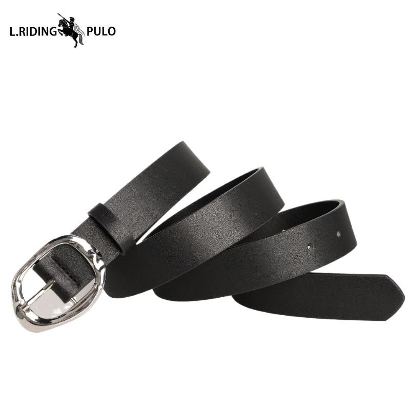 Pin Buckle Belt PU Leather Wide Belt Simple Jeans Casual Girls Belt