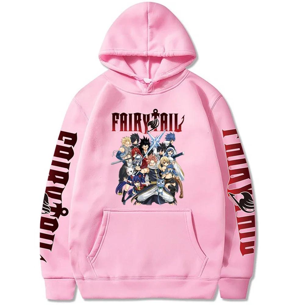 Anime Fairy Tail Clothes Autumn Fleece Manga Hoodies Casual Loose Sweatshirt Long Sleeve Streetwear Unisex Pullover