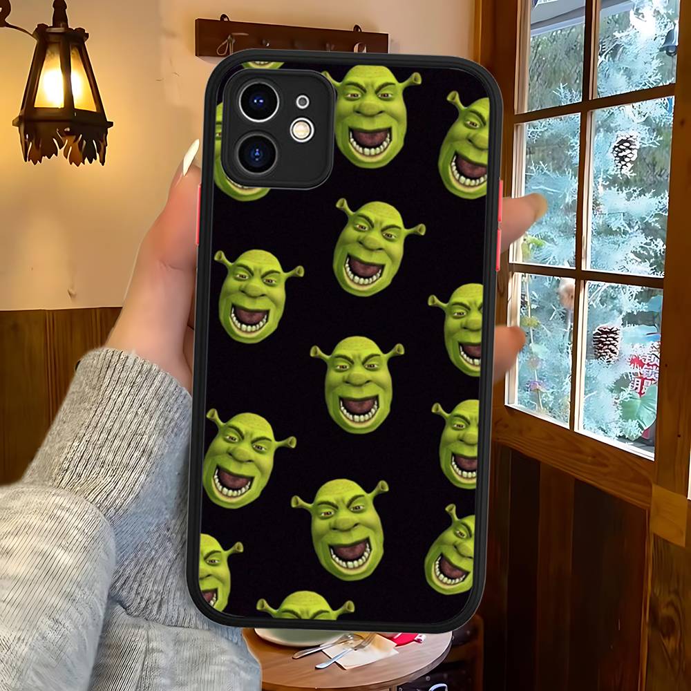 Classic Movie S-Shrek Matte Translucent Phone Case For Iphone 16 ProMax 15 14 13 12 11 X XS PRO Plus