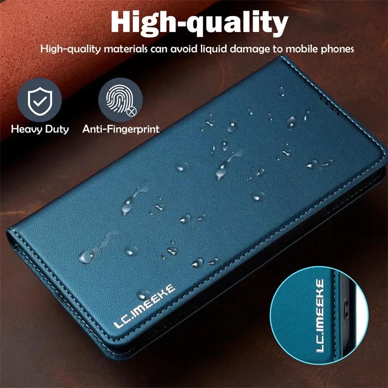 Magnetic Flip Leather Phone Case for Samsung Galaxy S25 Edge S24 FE S23 Plus S22 S21 Ultra A16 A36 A56 A15 A55 Wallet Card Cover