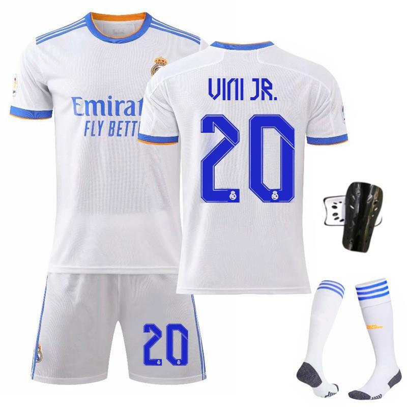 21-22 Home White 9 Benzema 10 Modric 7C Ronaldo Jersey 20 Vinicius Football