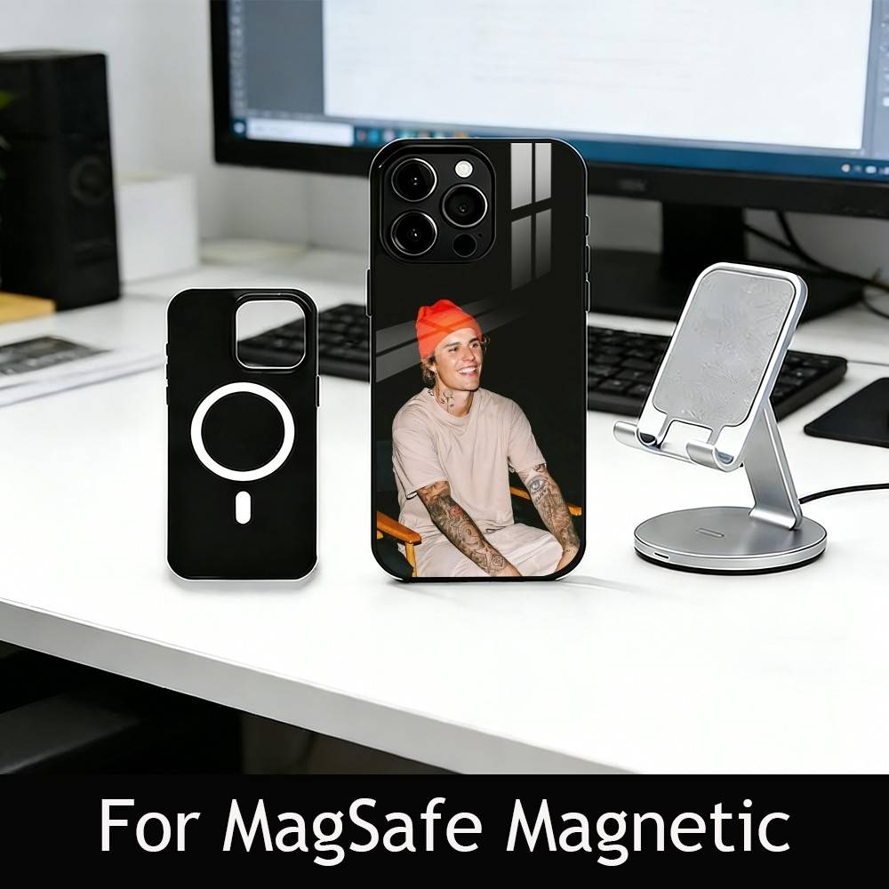 S-Singer Beliebers Phone Case For iPhone17,16,15,14,13,12,11 Plus,Pro Magnetic with Magsafe Wireless Charging