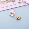 Z145 Japanese Style Flower Collar Pin - College Girl Uniform Brooch