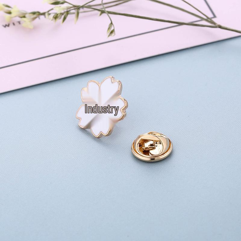 Z145 Japanese Style Flower Collar Pin - College Girl Uniform Brooch