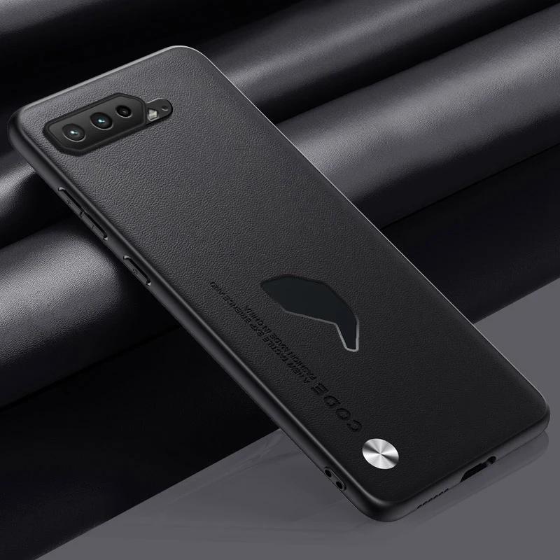 Silicone Full Protection Phone Case For Asus ROG Phone 7 6 D 6D Luxury PU Leather Case For Asus ROG Phone 3 5 S 5S Cover Coque