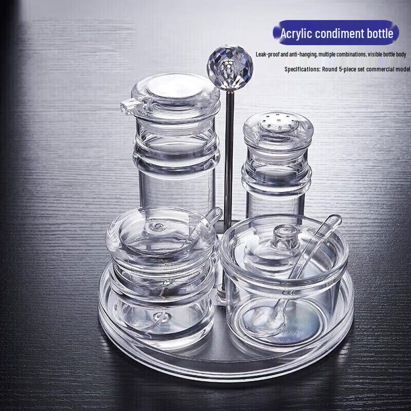 Commercial Plastic Condiment Dispenser & Seasoning Jar Sets