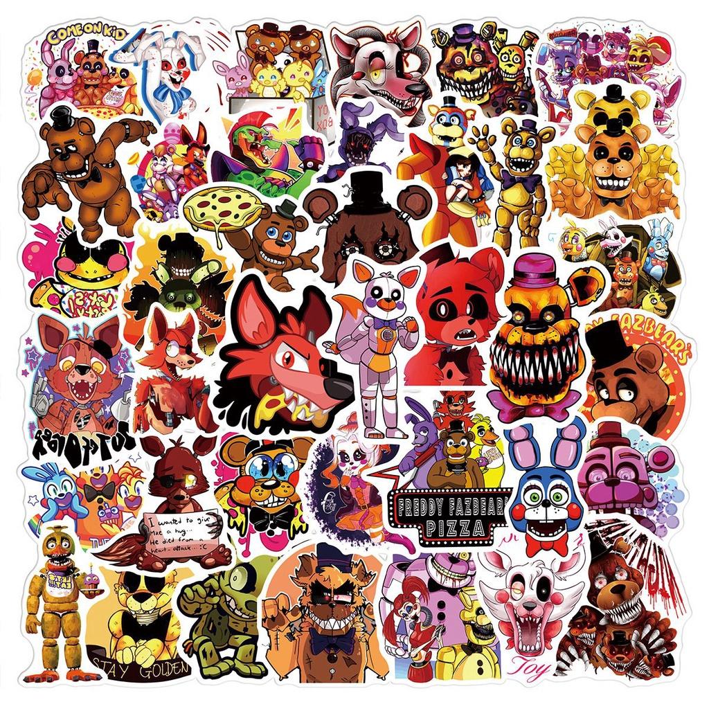 Fnaf Security Breach Cartoon Game Anime Stickers For Luggage And Phone